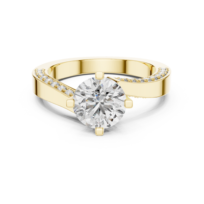 1.5Ct Modern Solitaire Sparkle Ring | Unique Gold Proposal Piece | USA Trending Proposal Jewelry