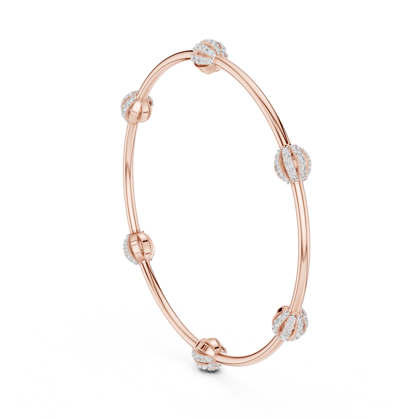 Sparkling Orbit Diamond Bangle Bracelet | Dainty Modern Stacking Bracelet | Minimalist Lux Gift for Her