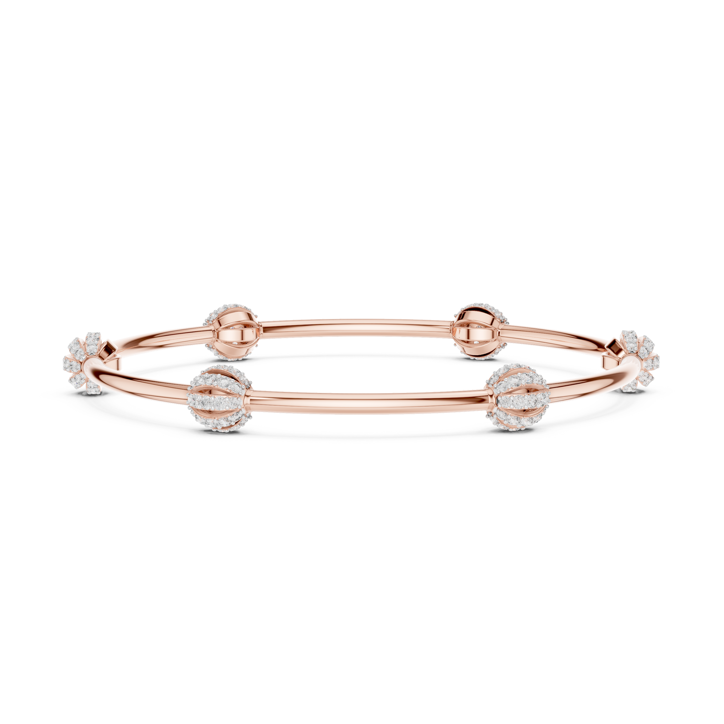 Sparkling Orbit Diamond Bangle Bracelet | Dainty Modern Stacking Bracelet | Minimalist Lux Gift for Her