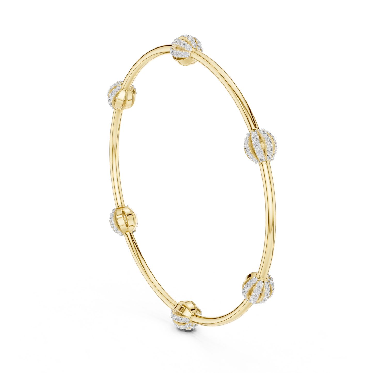 Sparkling Orbit Diamond Bangle Bracelet | Dainty Modern Stacking Bracelet | Minimalist Lux Gift for Her