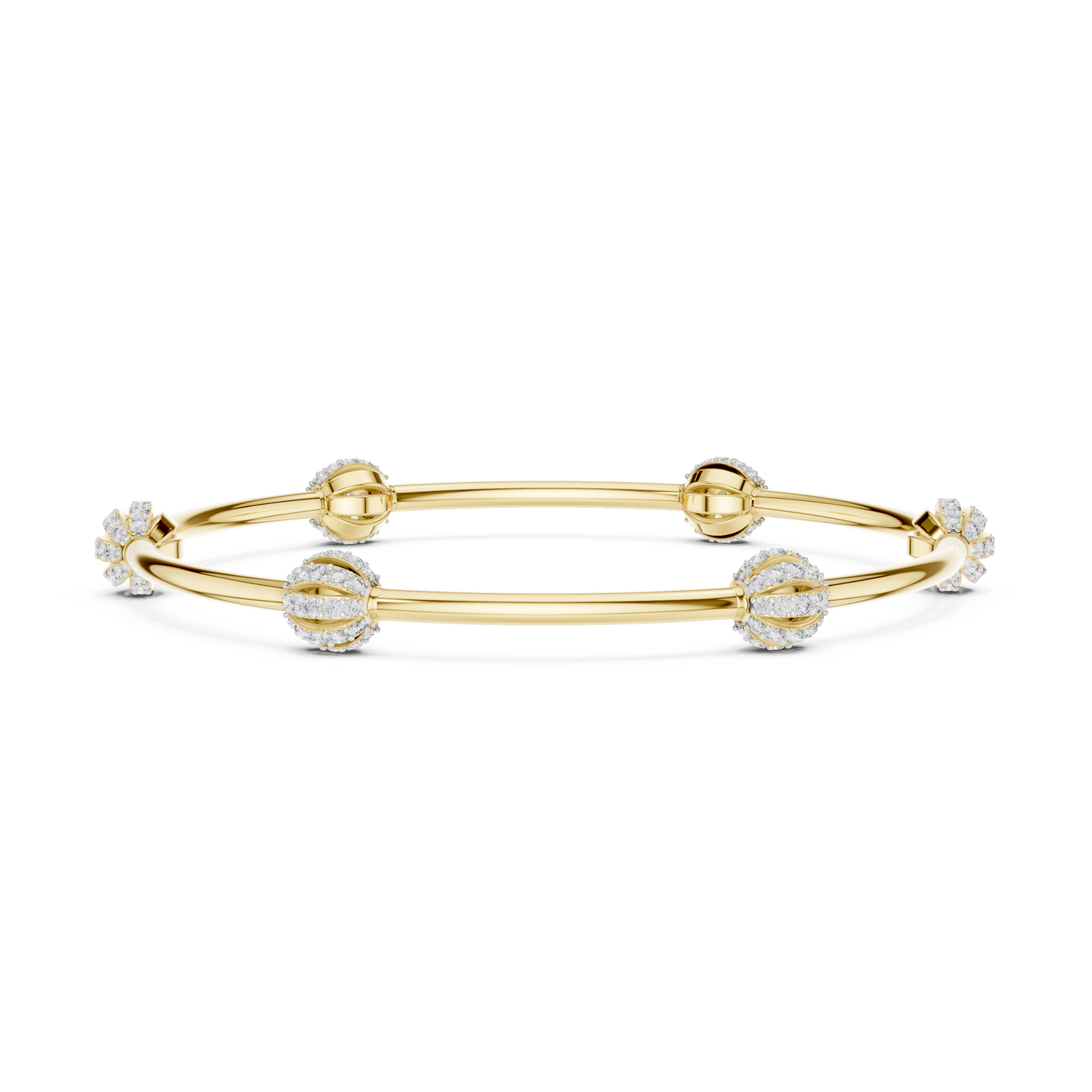 Sparkling Orbit Diamond Bangle Bracelet | Dainty Modern Stacking Bracelet | Minimalist Lux Gift for Her