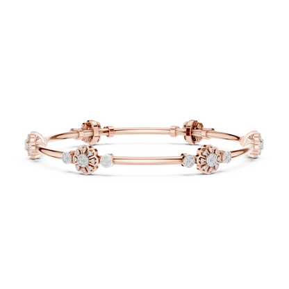 Rosabella Diamond Cluster Bangle • Timeless Couture Floral Jewelry • Collector’s Edition