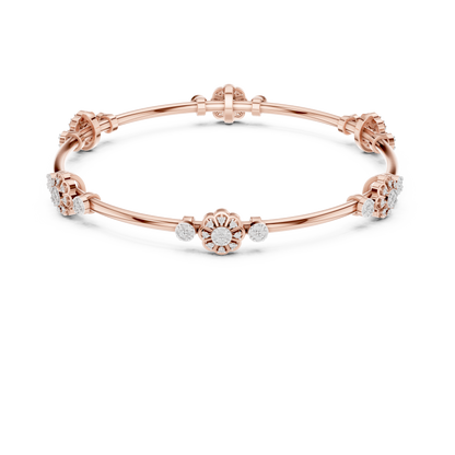 Rosabella Diamond Cluster Bangle • Timeless Couture Floral Jewelry • Collector’s Edition