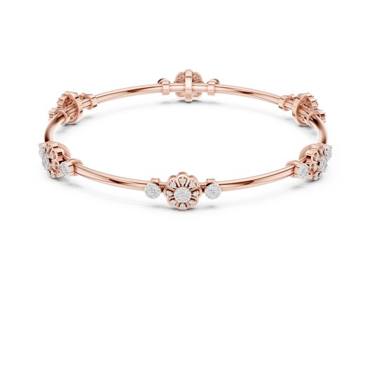 Rosabella Diamond Cluster Bangle • Timeless Couture Floral Jewelry • Collector’s Edition