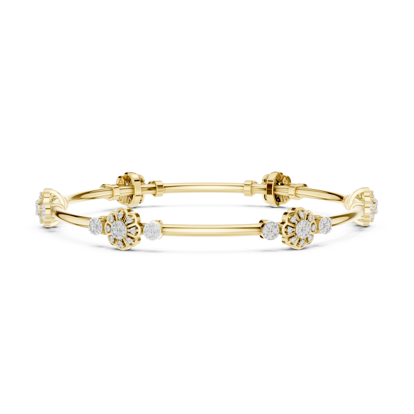 Rosabella Diamond Cluster Bangle • Timeless Couture Floral Jewelry • Collector’s Edition