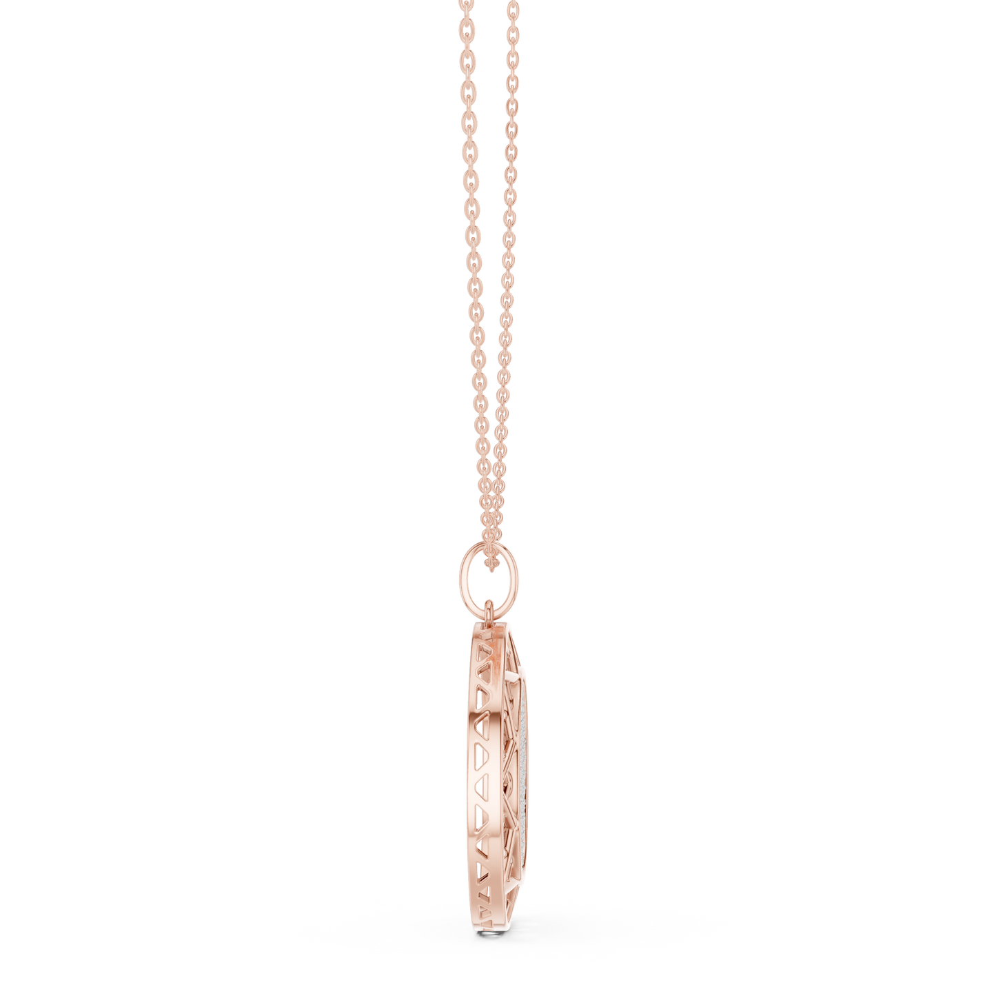 Precision-crafted lattice halo surrounds a pavé diamond center, reflecting infinite prestige, refined brilliance, and contemporary power design.