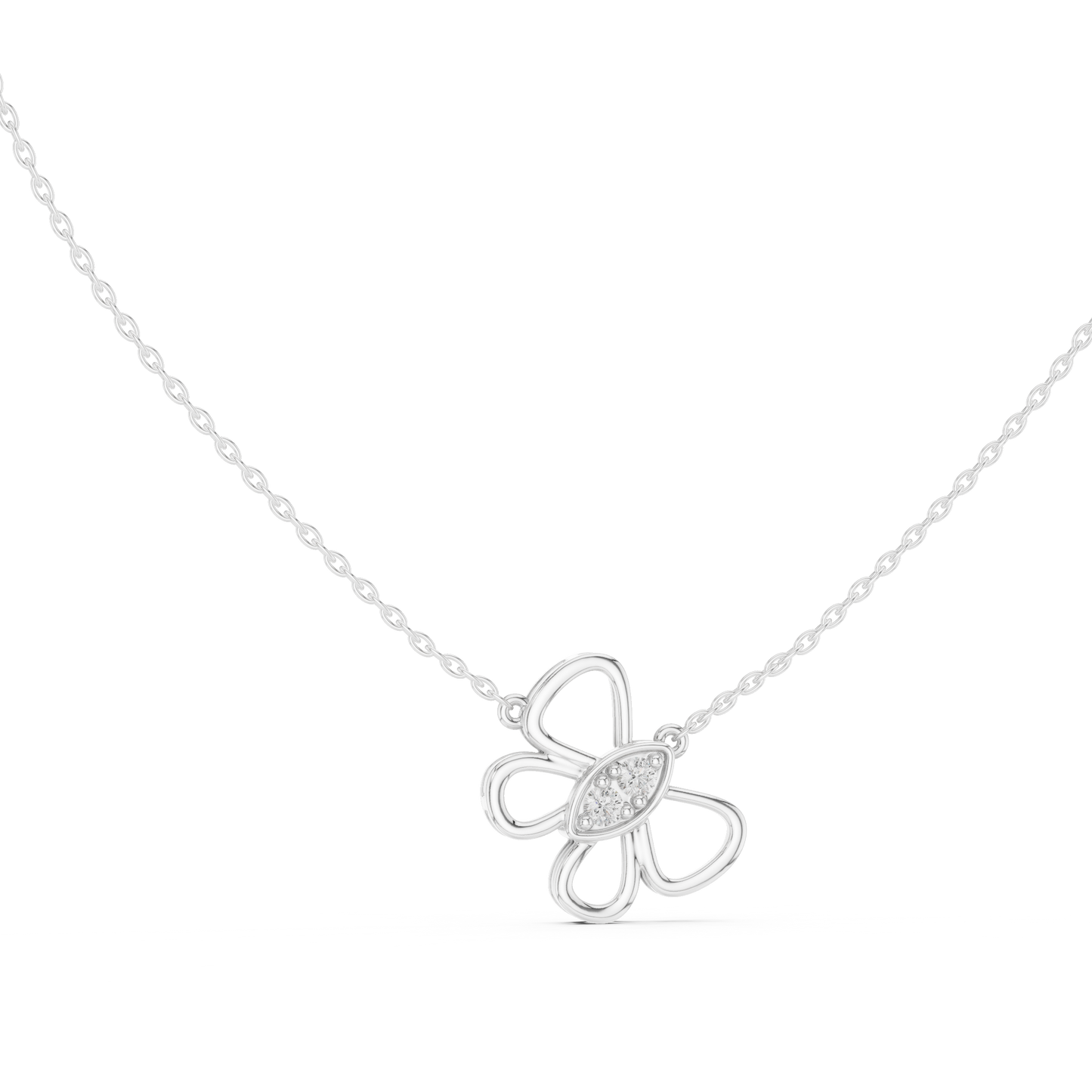 Nature Butterfly Necklace | Diamond Gold Pendant | Minimal Luxury Jewelry Everyday Wear