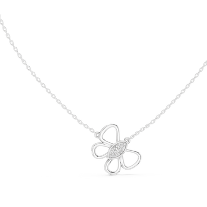 Nature Butterfly Necklace | Diamond Gold Pendant | Minimal Luxury Jewelry Everyday Wear