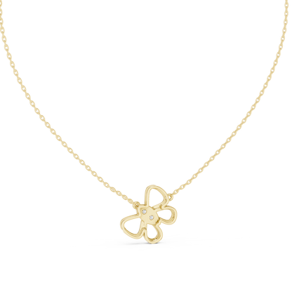 Nature Butterfly Necklace | Diamond Gold Pendant | Minimal Luxury Jewelry Everyday Wear