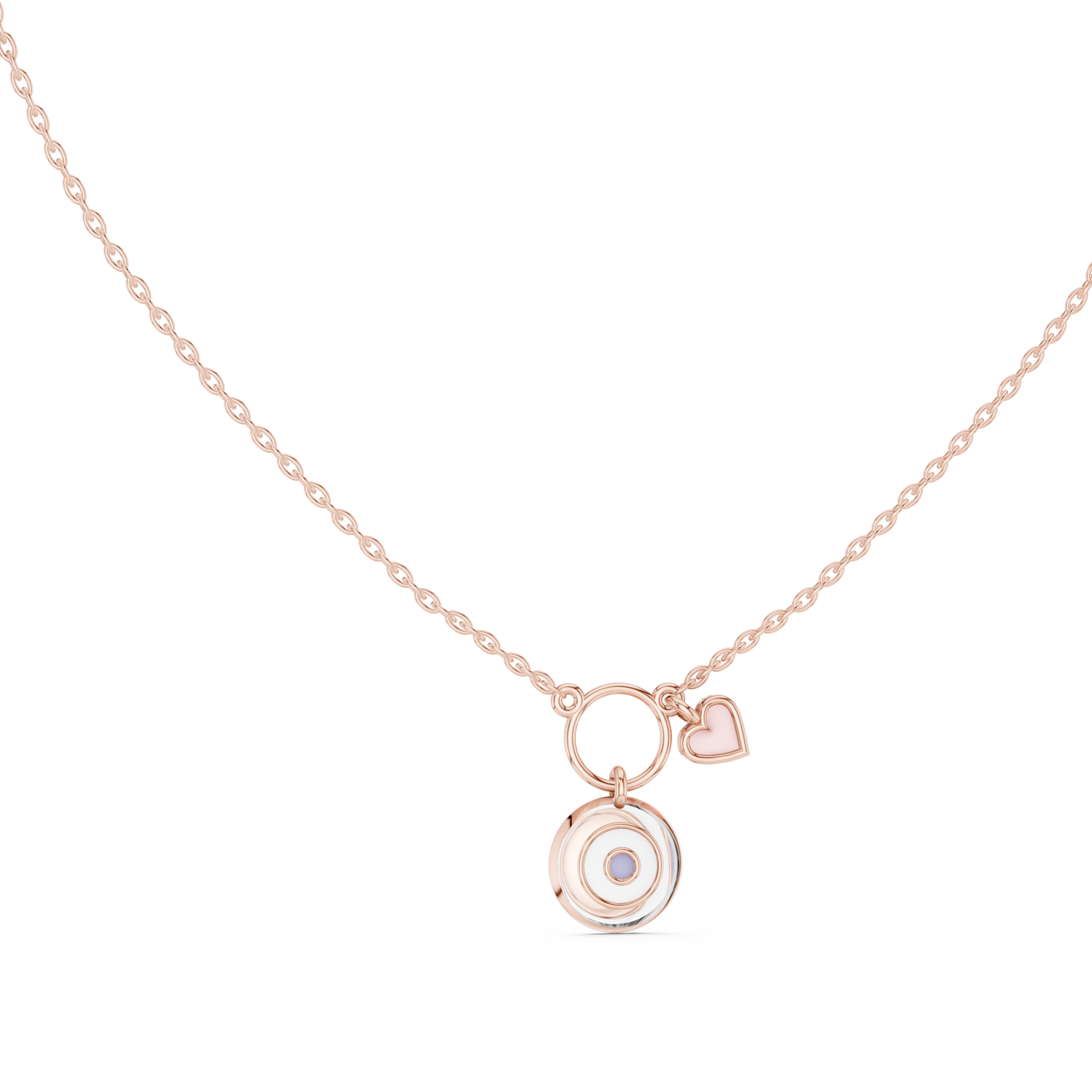 Ethereal Love Talisman Heart Pendant Necklace Modern Spiritual Protection Jewelry