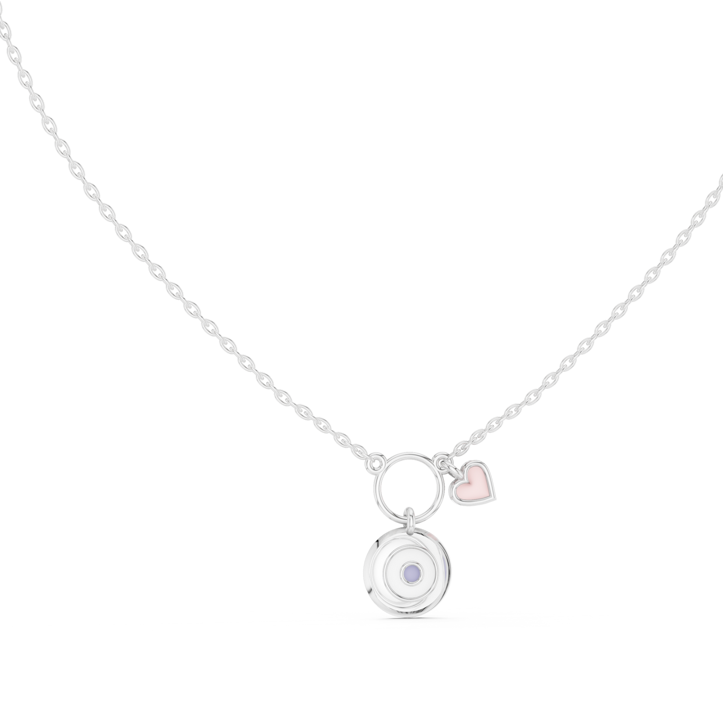 Ethereal Love Talisman Heart Pendant Necklace Modern Spiritual Protection Jewelry