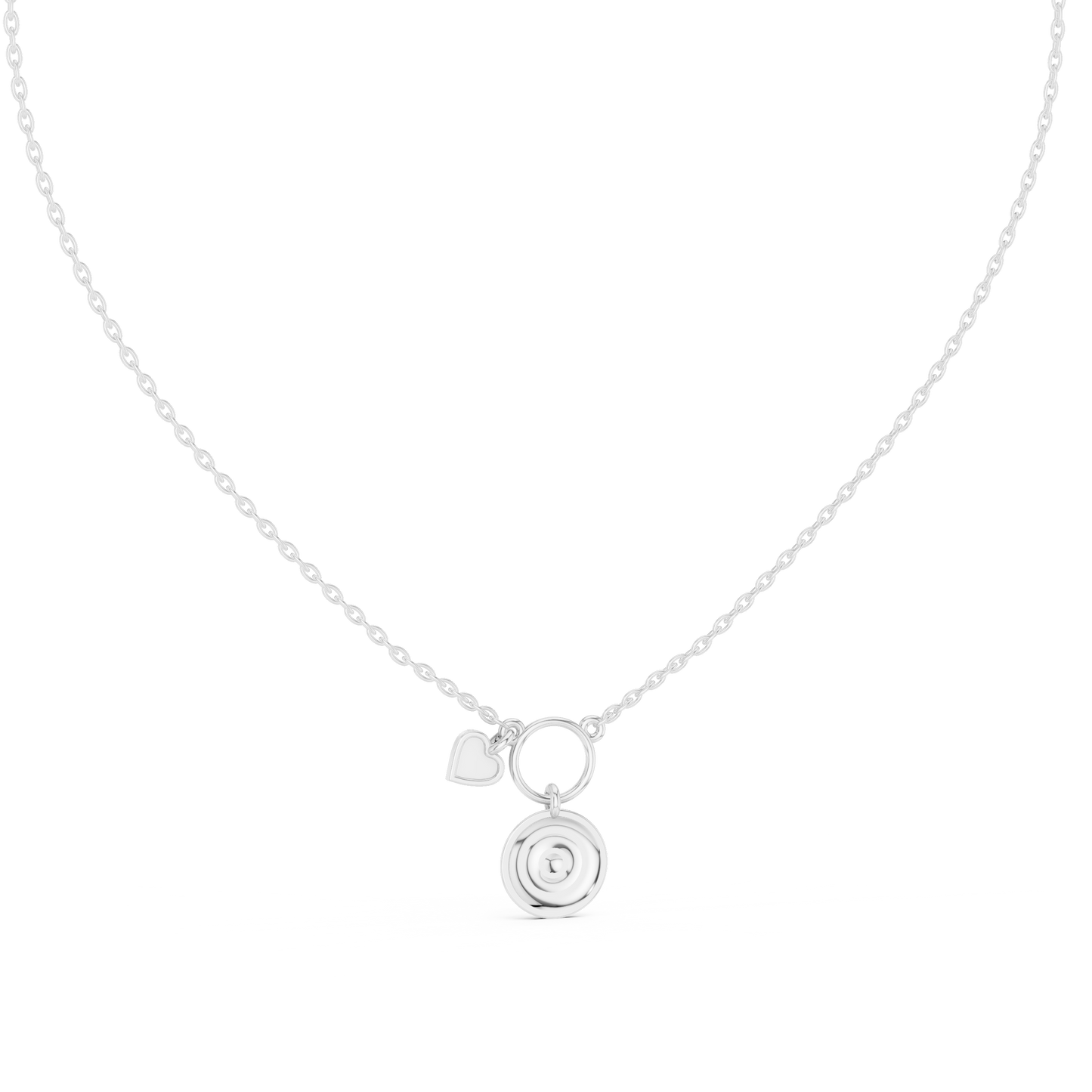 Ethereal Love Talisman Heart Pendant Necklace Modern Spiritual Protection Jewelry