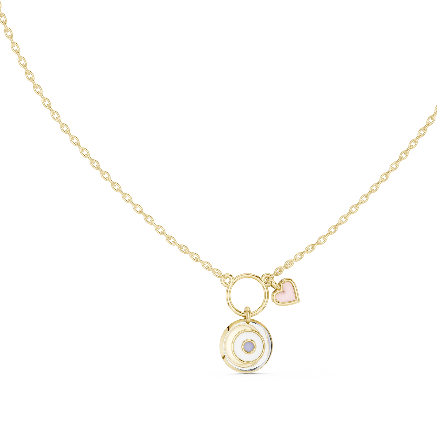 Ethereal Love Talisman Heart Pendant Necklace Modern Spiritual Protection Jewelry