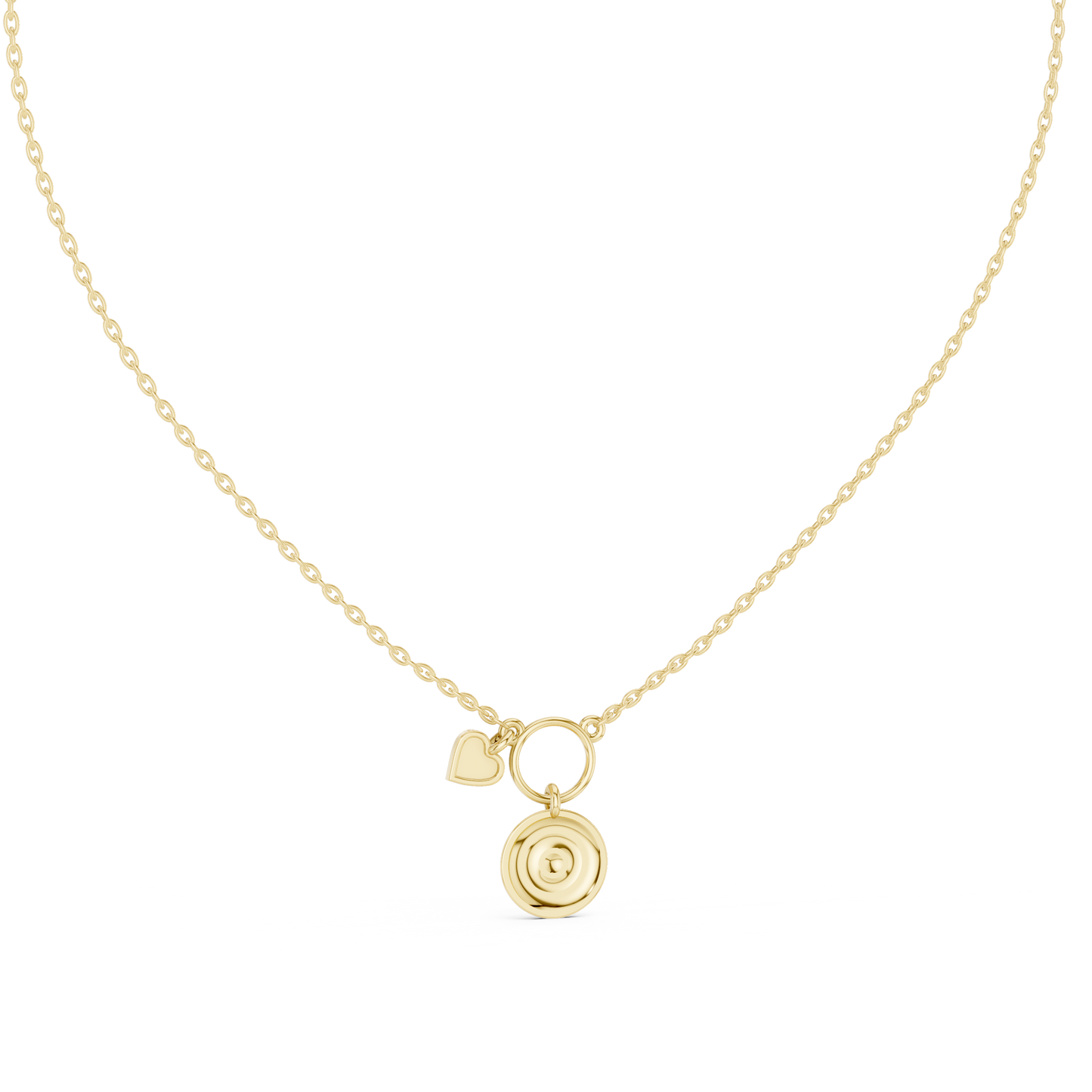 Ethereal Love Talisman Heart Pendant Necklace Modern Spiritual Protection Jewelry