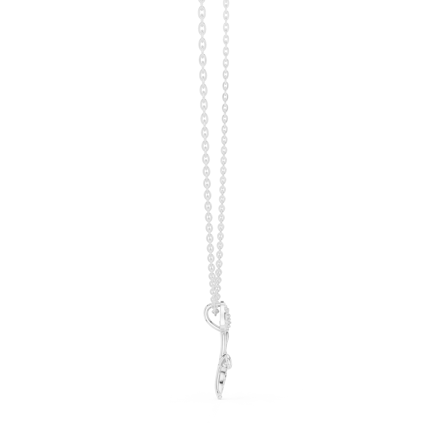 Designer Floral Diamond Pendant | Tulip Inspired Gold Necklace | Statement Love Gift Women Jewelry