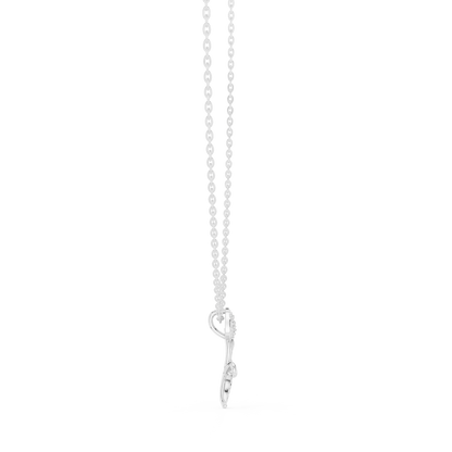 Designer Floral Diamond Pendant | Tulip Inspired Gold Necklace | Statement Love Gift Women Jewelry