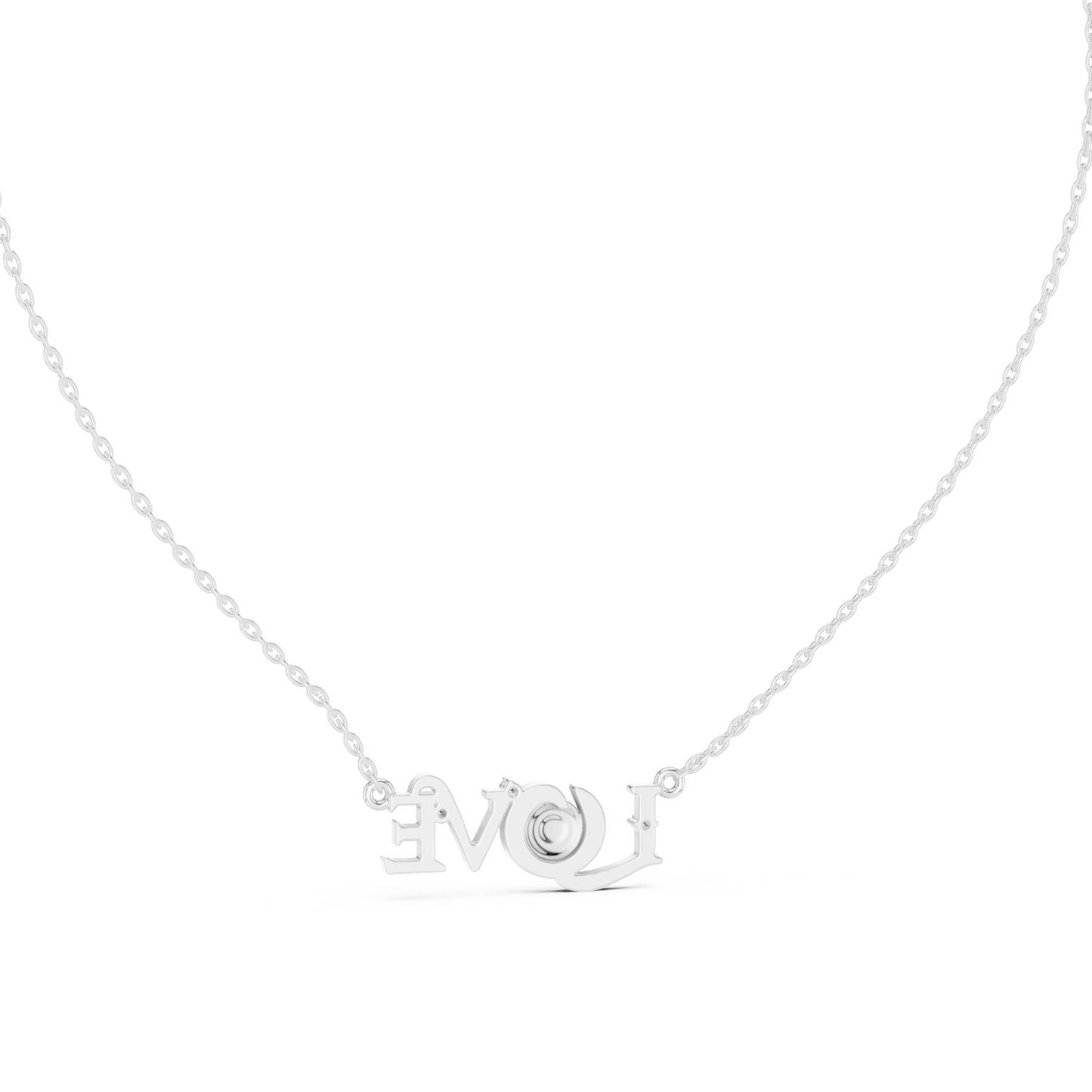 Diamond LOVE Pendant | Minimal Gold Necklace | Timeless Valentine Gift For Women