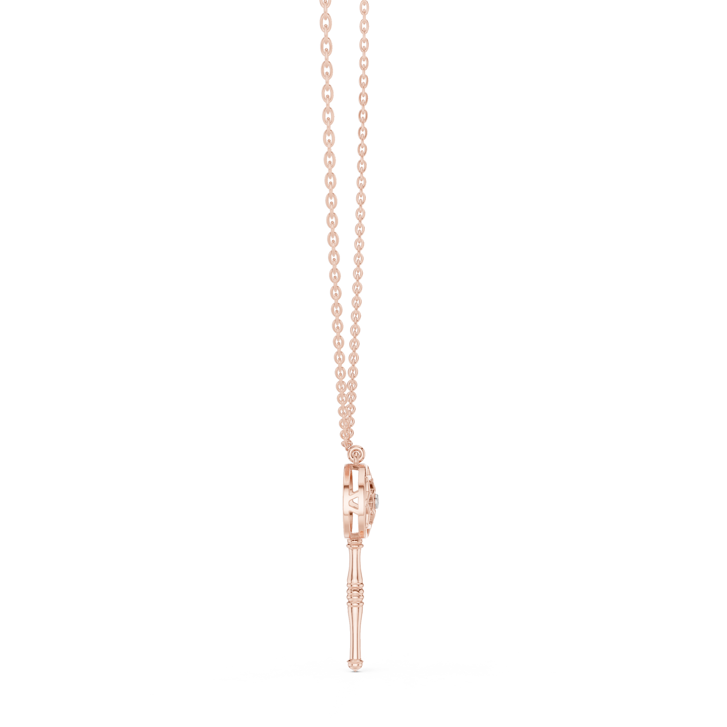 Luxury Diamond Key Pendant Necklace Initial C Gold Symbol Dreamcatcher Gift