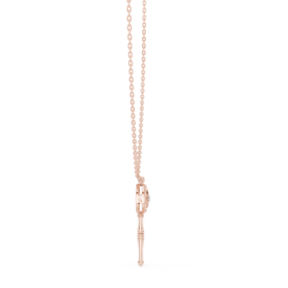 Luxury Diamond Key Pendant Necklace Initial C Gold Symbol Dreamcatcher Gift