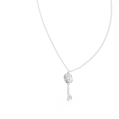 Luxury Diamond Key Pendant Necklace Initial C Gold Symbol Dreamcatcher Gift