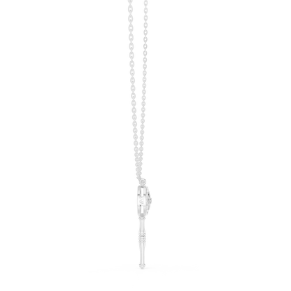 Luxury Diamond Key Pendant Necklace Initial C Gold Symbol Dreamcatcher Gift