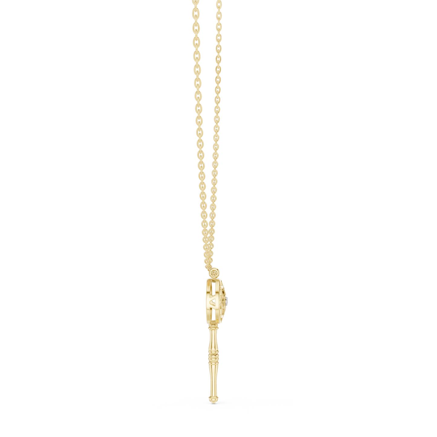 Luxury Diamond Key Pendant Necklace Initial C Gold Symbol Dreamcatcher Gift