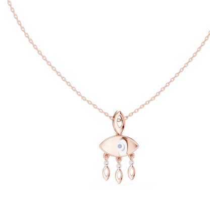 Evil Eye Charm Necklace Handcrafted Gold Protection Jewelry Elegant Nazar Gift For Her