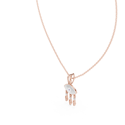 Evil Eye Charm Necklace Handcrafted Gold Protection Jewelry Elegant Nazar Gift For Her