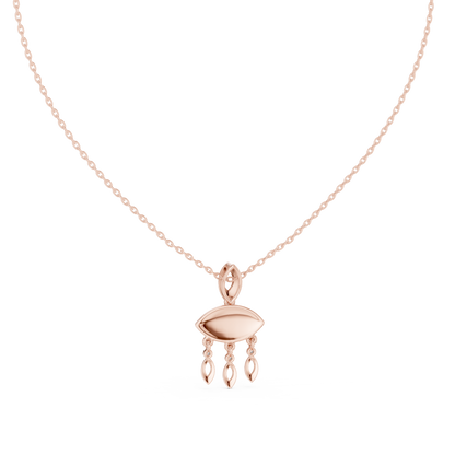 Evil Eye Charm Necklace Handcrafted Gold Protection Jewelry Elegant Nazar Gift For Her