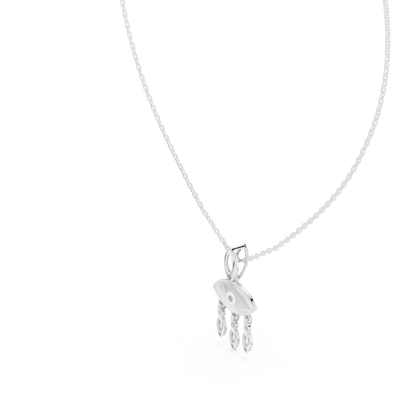 Evil Eye Charm Necklace Handcrafted Gold Protection Jewelry Elegant Nazar Gift For Her