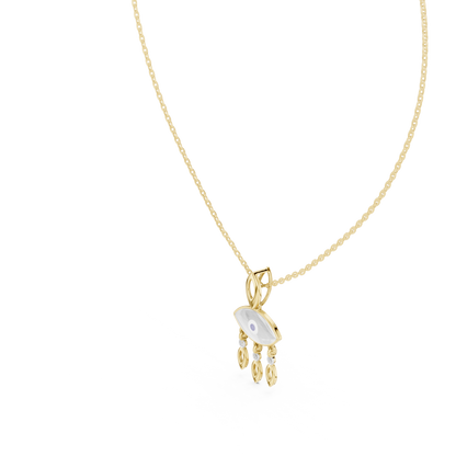 Evil Eye Charm Necklace Handcrafted Gold Protection Jewelry Elegant Nazar Gift For Her