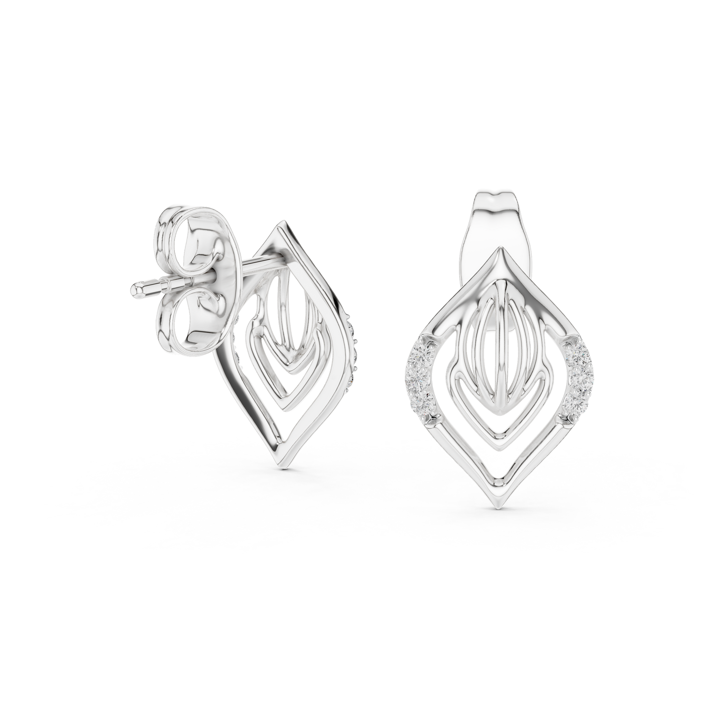 Gleam Matrix Pulse - Crowned Radiance Rising Evermore - Eternal Love Stud Earrings – Timeless Gift Style