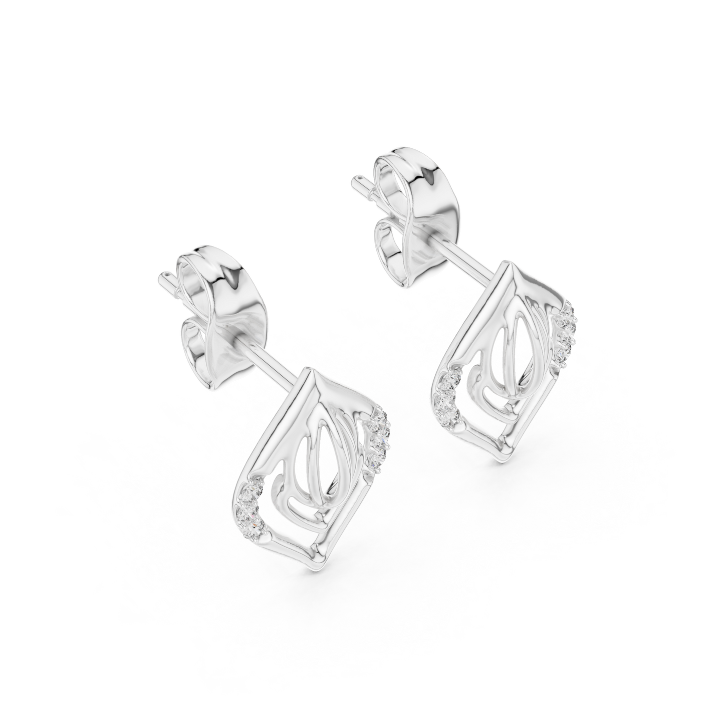 Gleam Matrix Pulse - Crowned Radiance Rising Evermore - Eternal Love Stud Earrings – Timeless Gift Style