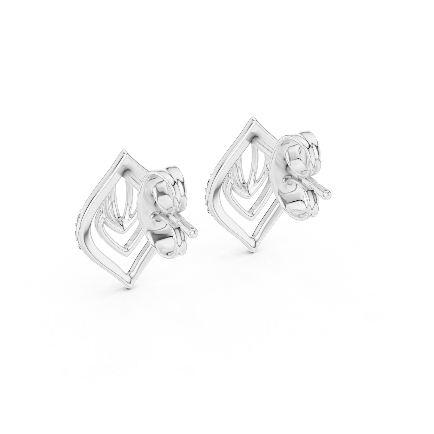 Gleam Matrix Pulse - Crowned Radiance Rising Evermore - Eternal Love Stud Earrings – Timeless Gift Style