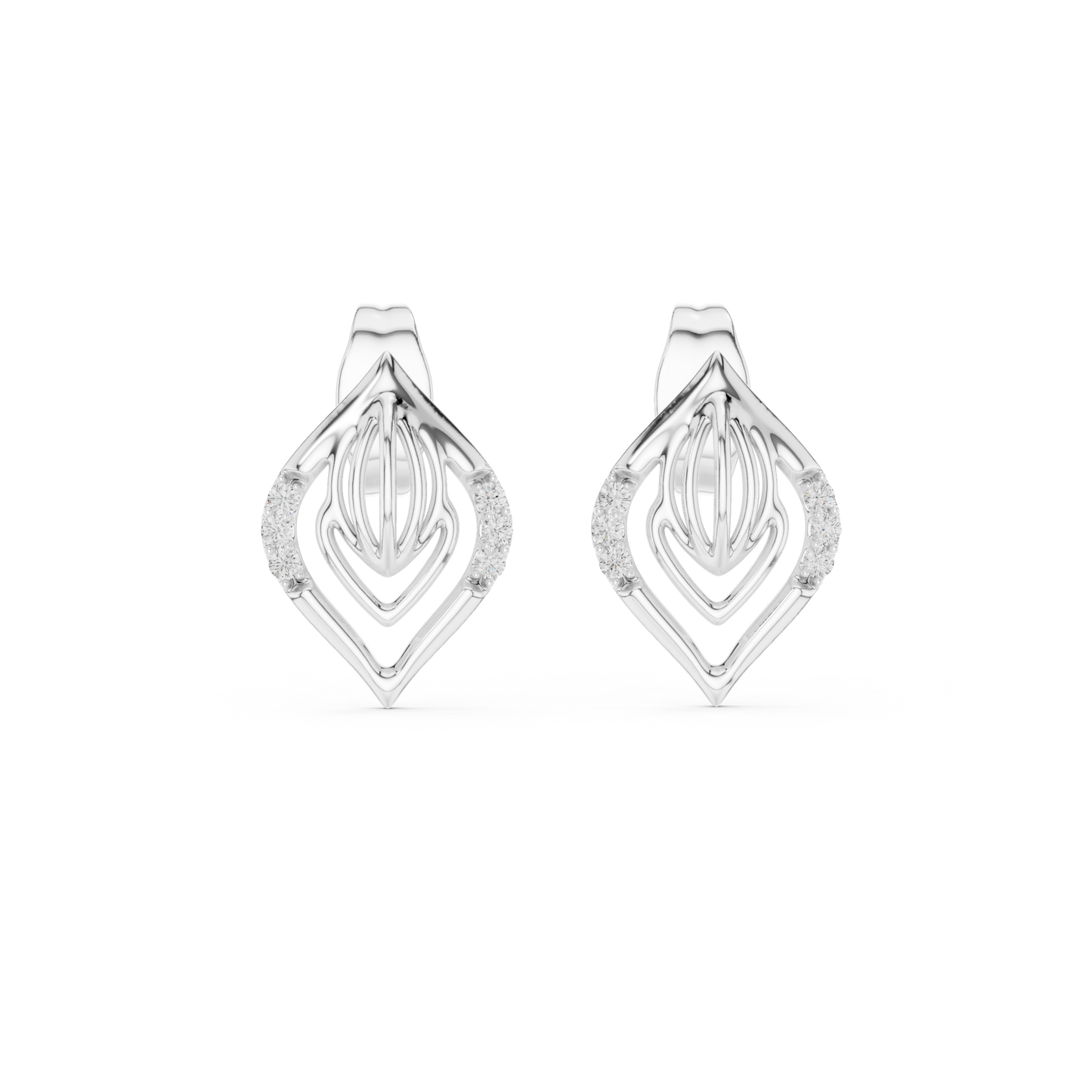 Gleam Matrix Pulse - Crowned Radiance Rising Evermore - Eternal Love Stud Earrings – Timeless Gift Style