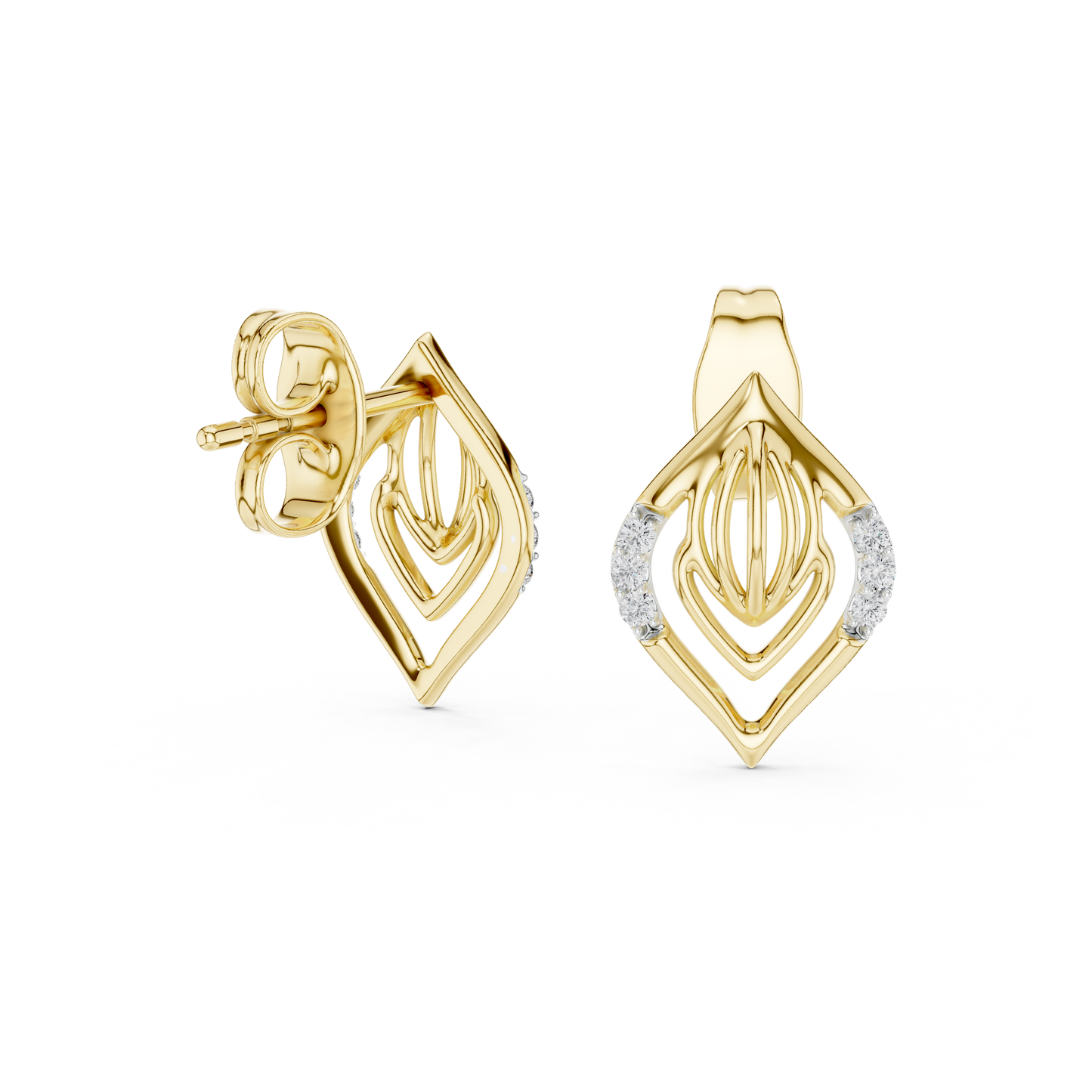Gleam Matrix Pulse - Crowned Radiance Rising Evermore - Eternal Love Stud Earrings – Timeless Gift Style