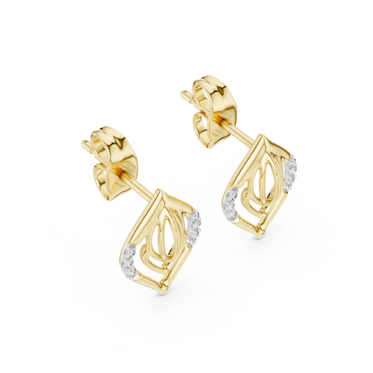 Gleam Matrix Pulse - Crowned Radiance Rising Evermore - Eternal Love Stud Earrings – Timeless Gift Style