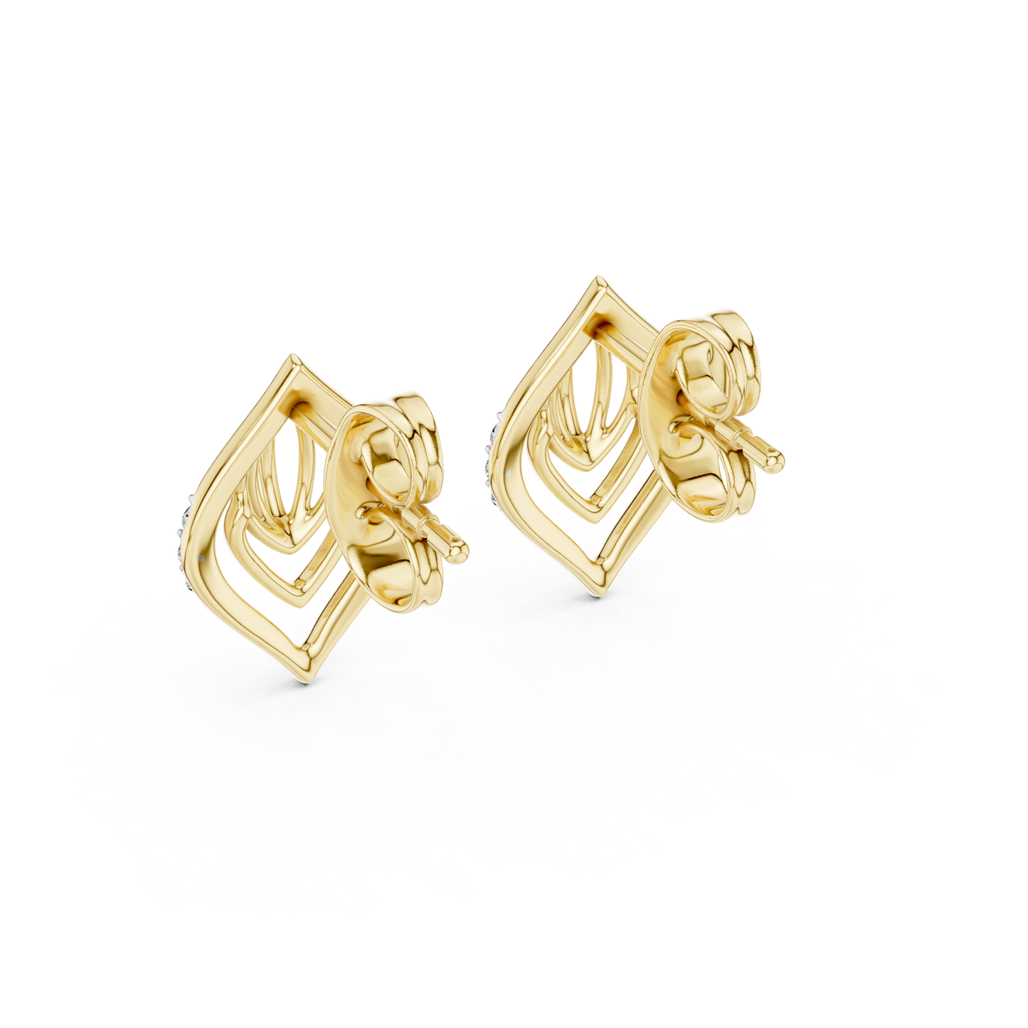 Gleam Matrix Pulse - Crowned Radiance Rising Evermore - Eternal Love Stud Earrings – Timeless Gift Style