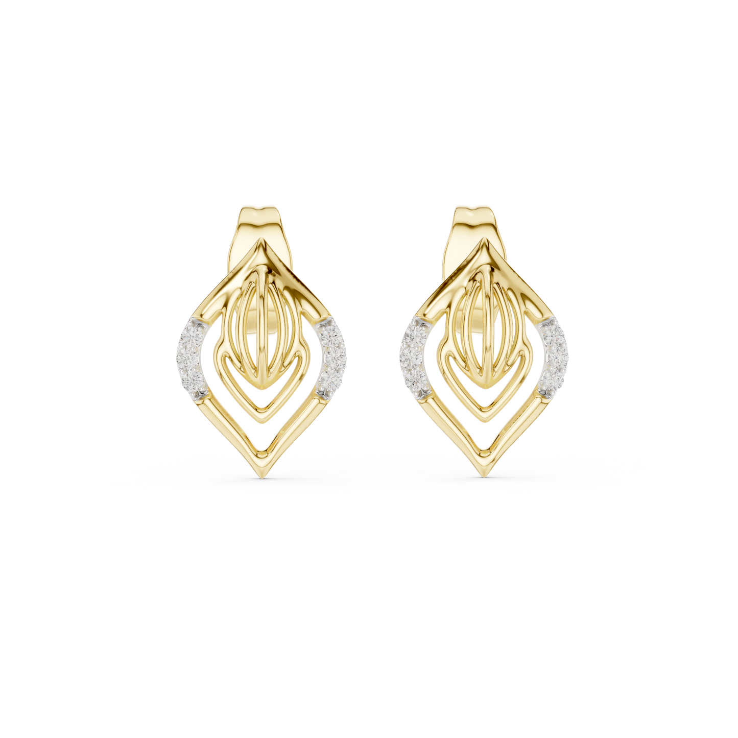 Gleam Matrix Pulse - Crowned Radiance Rising Evermore - Eternal Love Stud Earrings – Timeless Gift Style