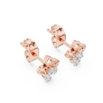 Prime Estate Diamond Floral Studs | High-Value Jewelry | Estate-Inspired Diamond Floral Studs | Heirloom Craftsmanship