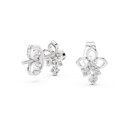 Prime Estate Diamond Floral Studs | High-Value Jewelry | Estate-Inspired Diamond Floral Studs | Heirloom Craftsmanship