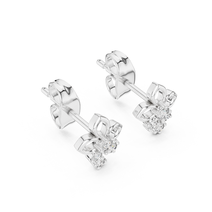 Prime Estate Diamond Floral Studs | High-Value Jewelry | Estate-Inspired Diamond Floral Studs | Heirloom Craftsmanship