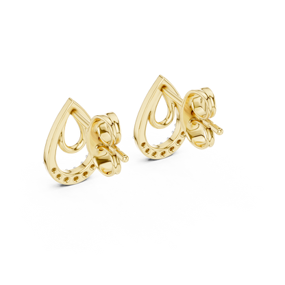 Sophisticated Double Drop Diamond Earrings | Elegant Silver Stud Earrings for Women