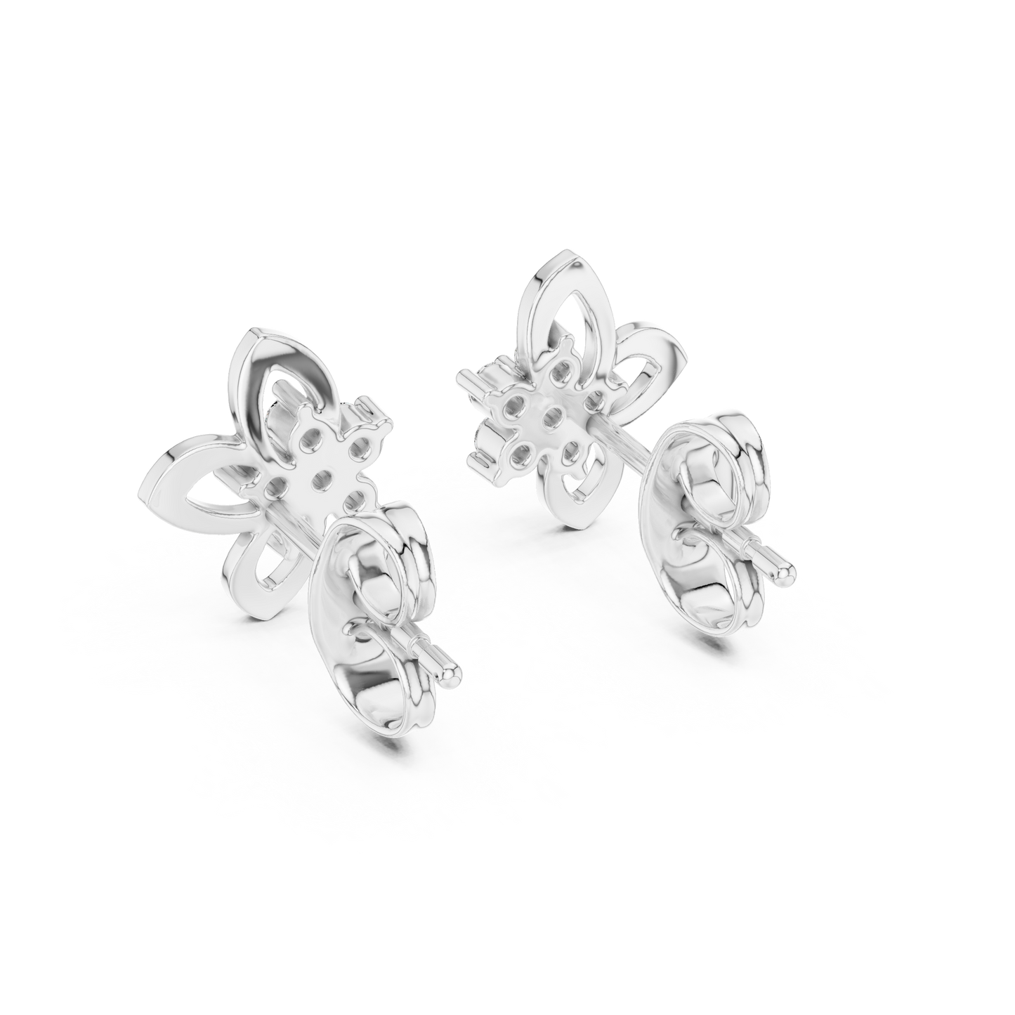 Heritage Blossom Diamond Studs | Legacy-Grade Floral Earrings with Rare Diamond Fire