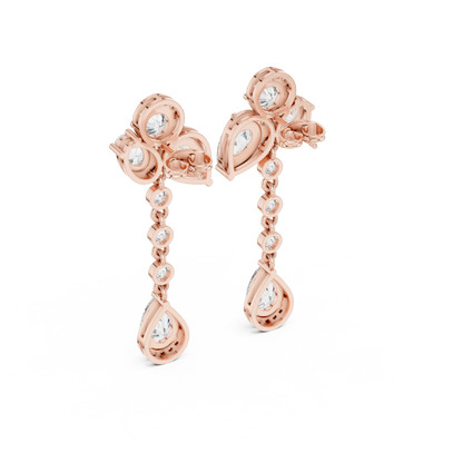 Gatsby Era Art Deco Dangles • Old Hollywood Crystal Drop Earrings • Geometric Halo Bridesmaid Gift