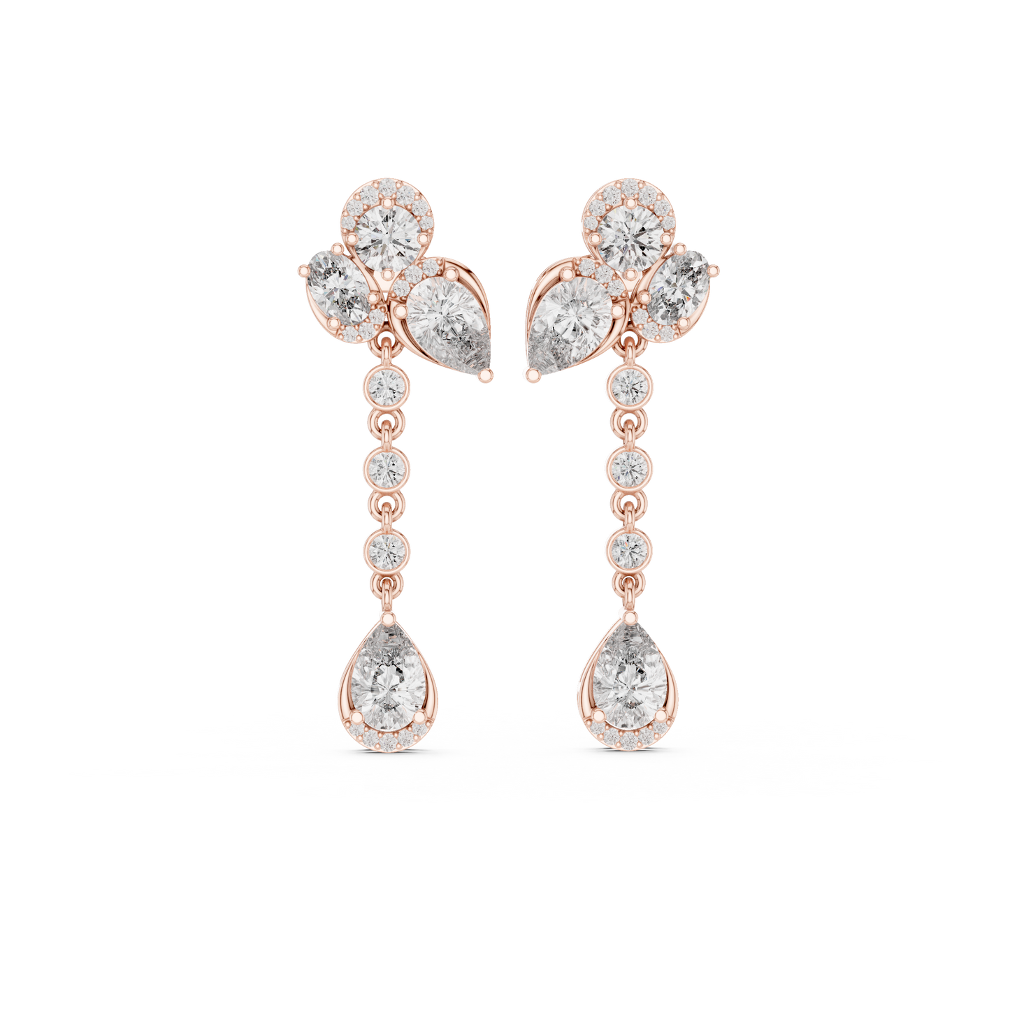 Gatsby Era Art Deco Dangles • Old Hollywood Crystal Drop Earrings • Geometric Halo Bridesmaid Gift