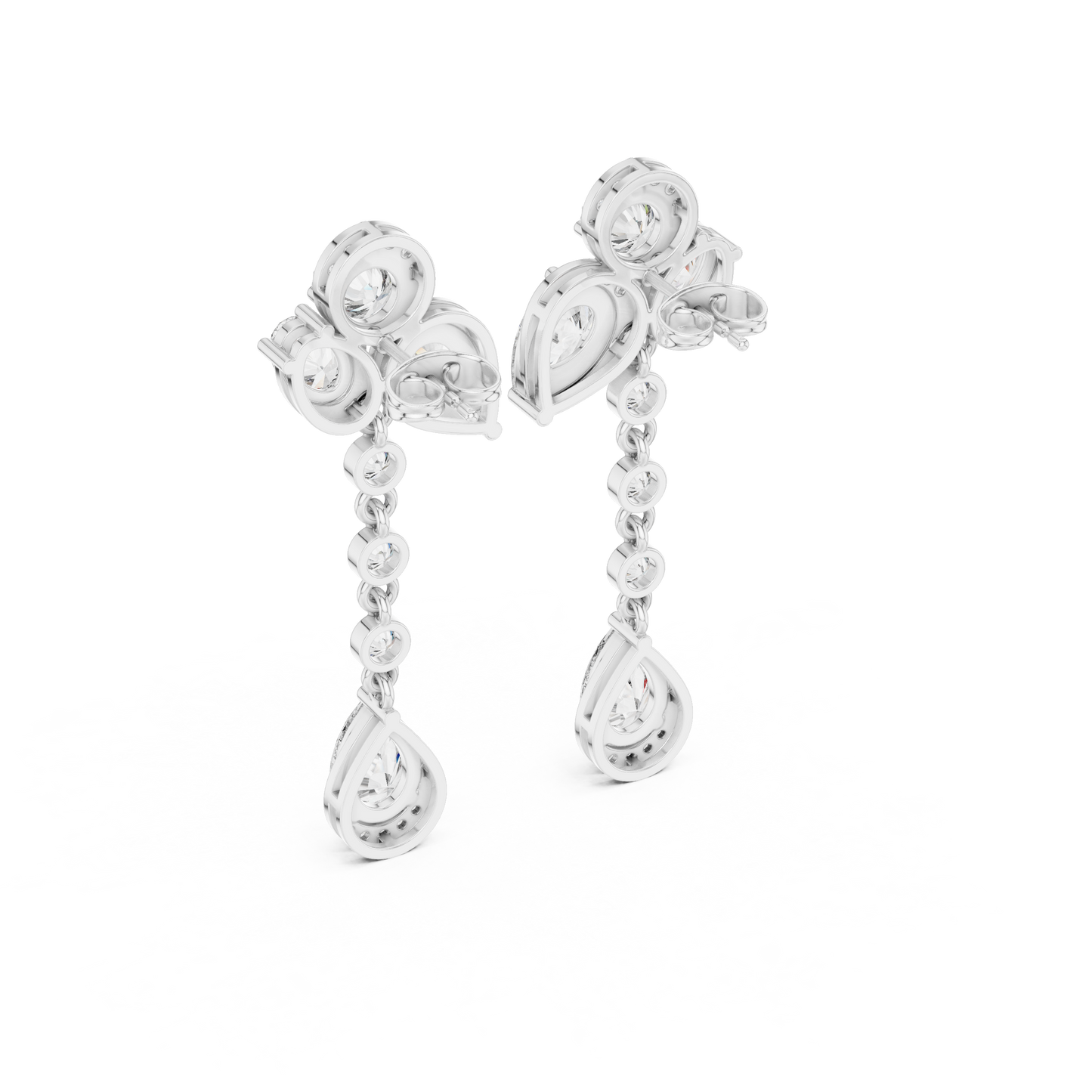 Gatsby Era Art Deco Dangles • Old Hollywood Crystal Drop Earrings • Geometric Halo Bridesmaid Gift