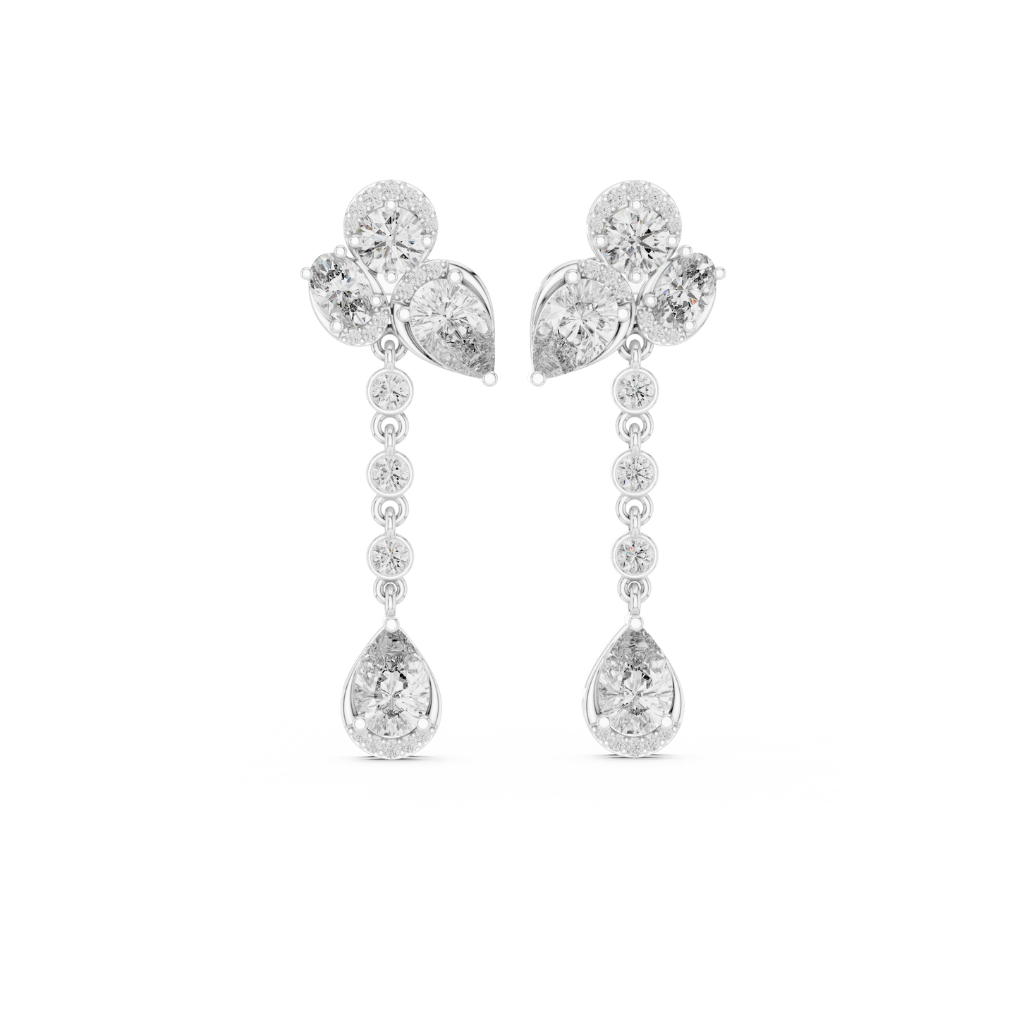 Gatsby Era Art Deco Dangles • Old Hollywood Crystal Drop Earrings • Geometric Halo Bridesmaid Gift