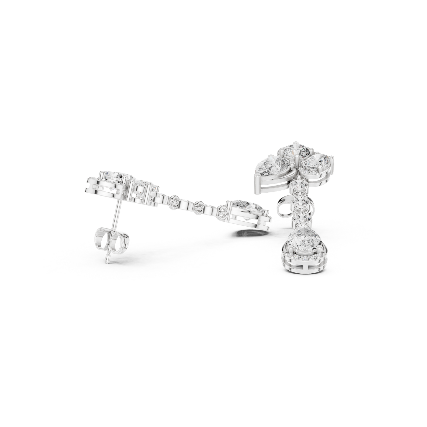 Gatsby Era Art Deco Dangles • Old Hollywood Crystal Drop Earrings • Geometric Halo Bridesmaid Gift