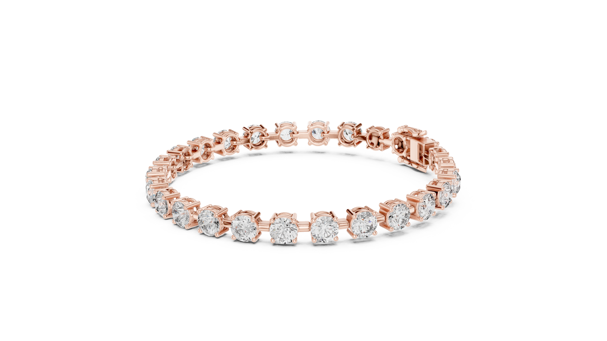 14K Gold Bezel Diamond Bracelet Macro Stone Detail
